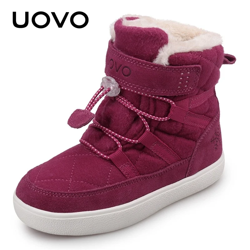 Top Trends: UOVO New Arrival Winter Kids Snow Fashion Children Warm Boots Girls Shoes With Plush Lining Size 28-38 Shoppable Styles