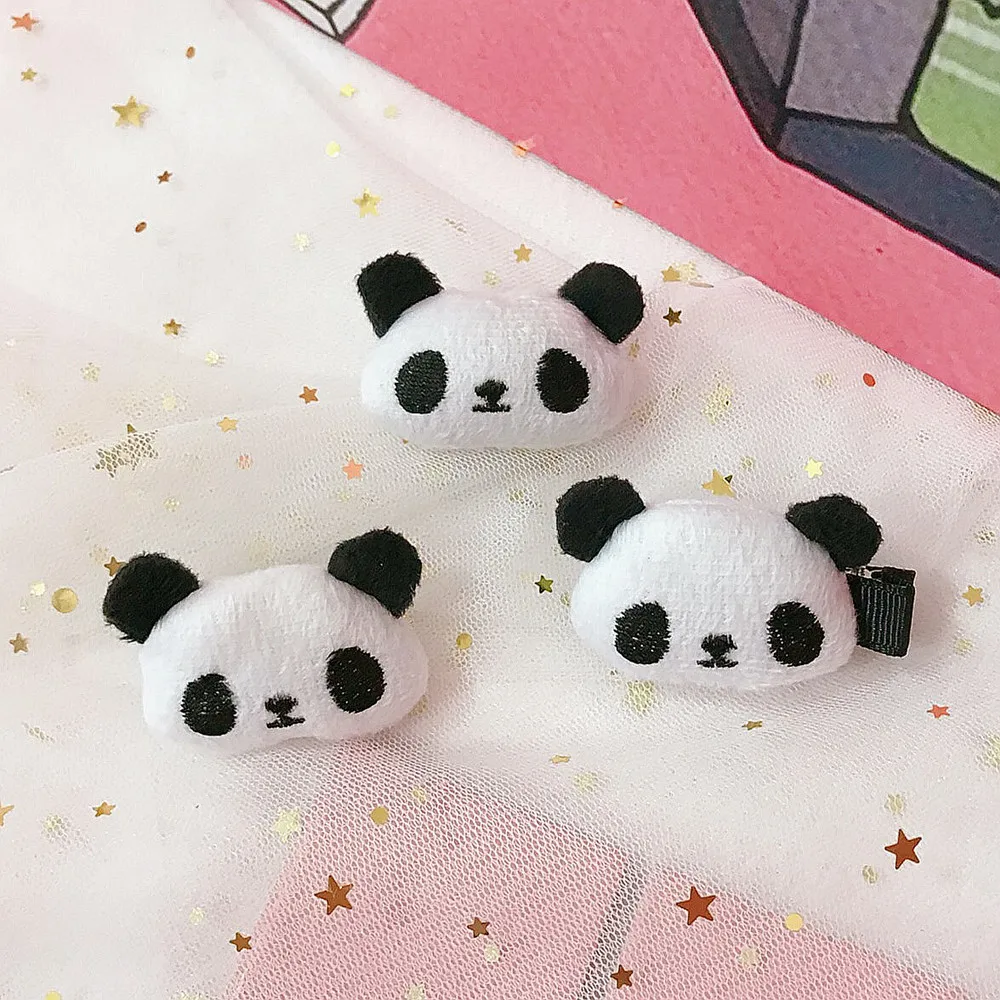 Top Trends: 1PC Fashion Cute Panda Hairpin For Woman Girls Soft Germination Hair Ring Elastic Rubber Band Hair Tie Headwear Hair Accessories Shoppable Styles