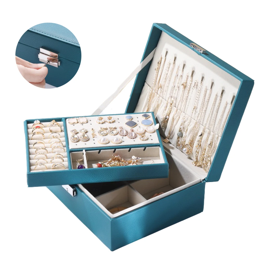 Top Trends: High Capacity Double-Layer Jewelry Storage Box Multifunction Jewelry Organizer Necklace Earring Bracelet Display Holder Gift Box Shoppable Styles