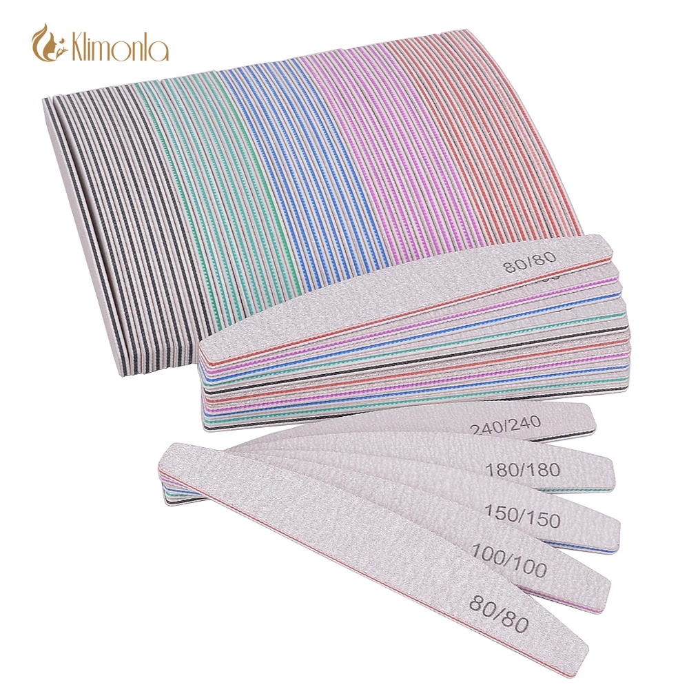 Top Trends: 50 Pcs / Lot Strong Professional Nail Files Buffer Emery Board Edge Nail File 80 / 100 / 150 / 180 / 240 Accessory Nail Salon Pedicure Too Shoppable Styles