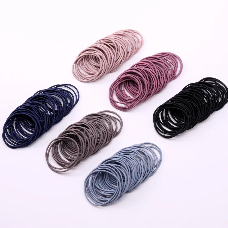 Top Trends: 50pcs / 100pcs / bag 5CM Hair Accessories Women Rubber Bands Scrunchies Elastic Hair Bands Girls Ponytail Holder Ties Gum For Hair Shoppable Styles