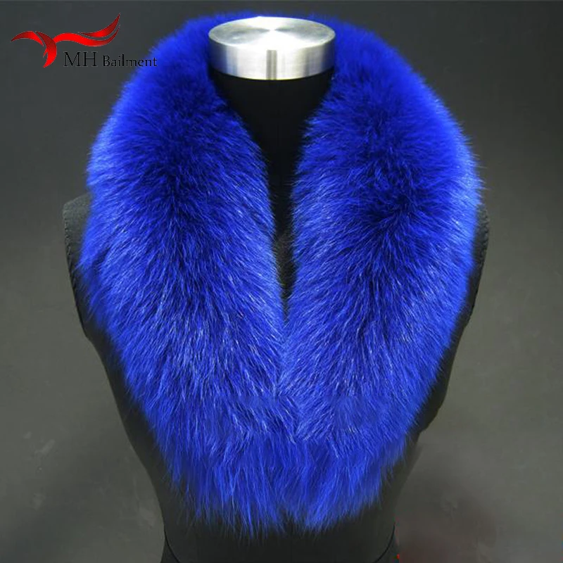 Top Trends: Super Large Real Fox Fur Collar Green Fruit Collar V-collar Horn Collar Fur Scarf Cap Strip For Men And Women Shoppable Styles - Image 4