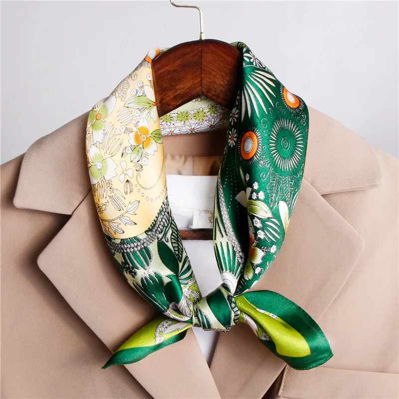 Top Trends: Suya Dream 100% REAL SILK Woman Silk Scarf 53x53cm Square Printed Scarves Shoppable Styles - Image 3