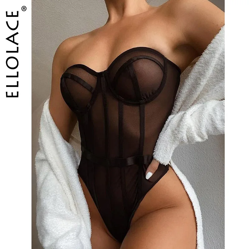 Top Trends: Ellolace Bodysuit Women Lace Strapless Bodies For Women Female Bodys Overalls For Women Slim Bodycon Body Suit Dropshipping Shoppable Styles