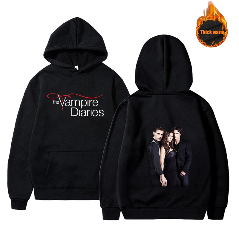 Top Trends: The Vampire Diaries Harajuku Printed Hoodies Cool Logo Casual Pullover Streetwear Fashion Long Sleeve Sweatshirt Shoppable Styles