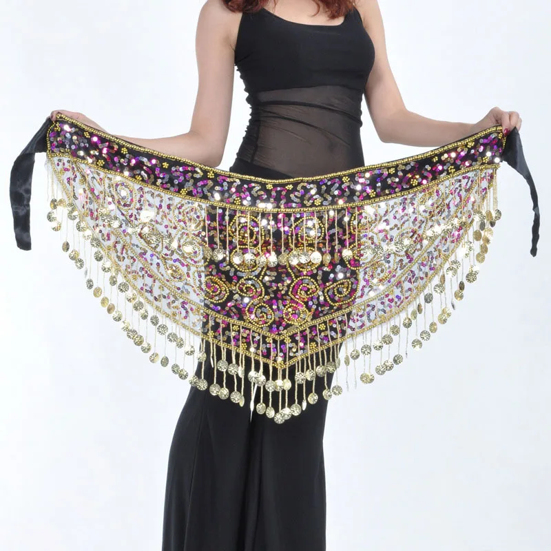 Top Trends: Belly Dance Hip Scarf Women Belly Belt Dancing Wrap Handmade Coins Decorate Bellydance Tribal Clothes Gypsy Costume Accessories Shoppable Styles