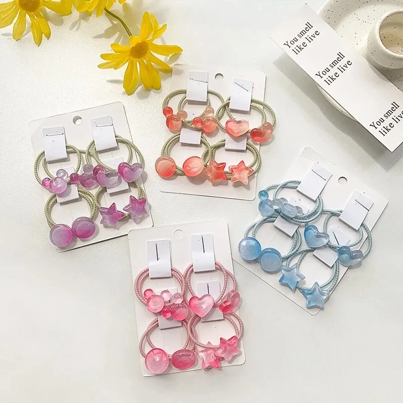 Top Trends: 8pcs Cute Girls Hair Bands Rubber Band Ponytail Holder Gum Headwear Girl Hair Band Korean Children Headband Hair Accessories Shoppable Styles