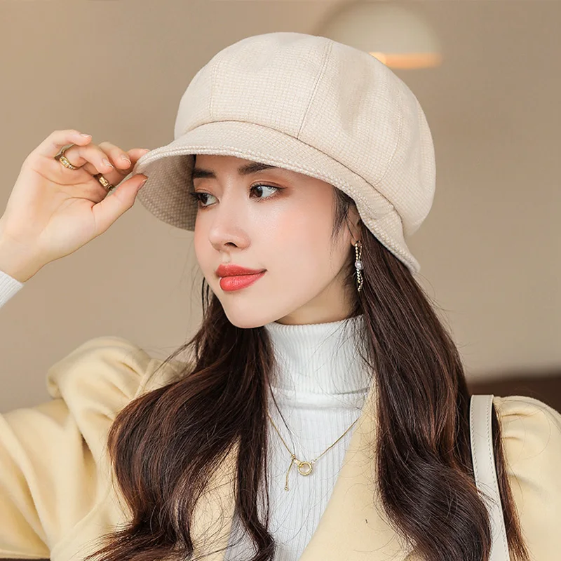 Top Trends: Fashion Winter Bucket Hats For Women Autumn Warm Fishing Caps Elegant Ladies Plaid Cap Casual Houndstooth Cap Girl Fisherman Hat Shoppable Styles - Image 6