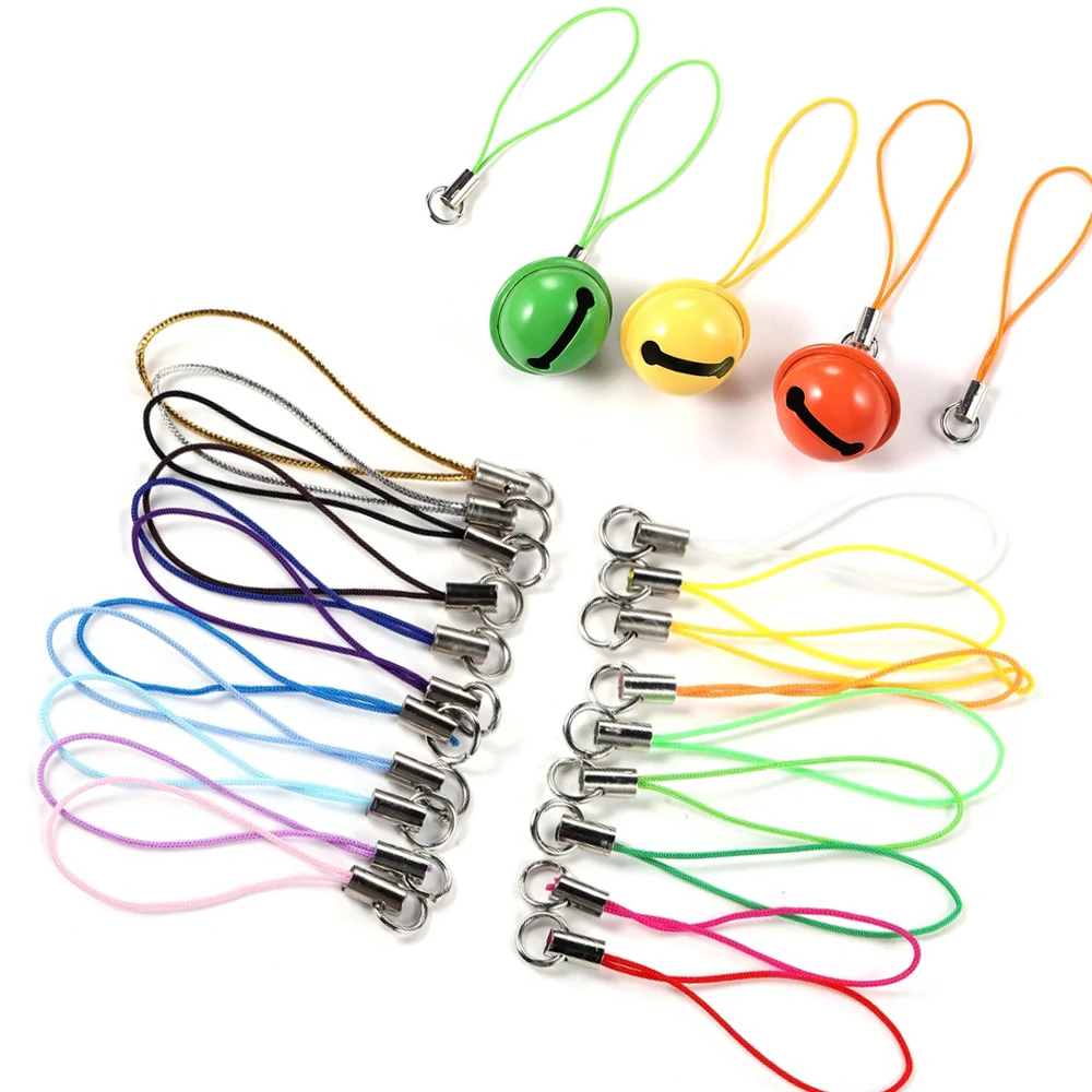 Top Trends: 20-100Pcs Lanyard Lariat Cord Lobster Clasp Rope Christmas Bell Keychain Hooks Mobile Phone Strap Charm Keyring Bag Accessories Shoppable Styles