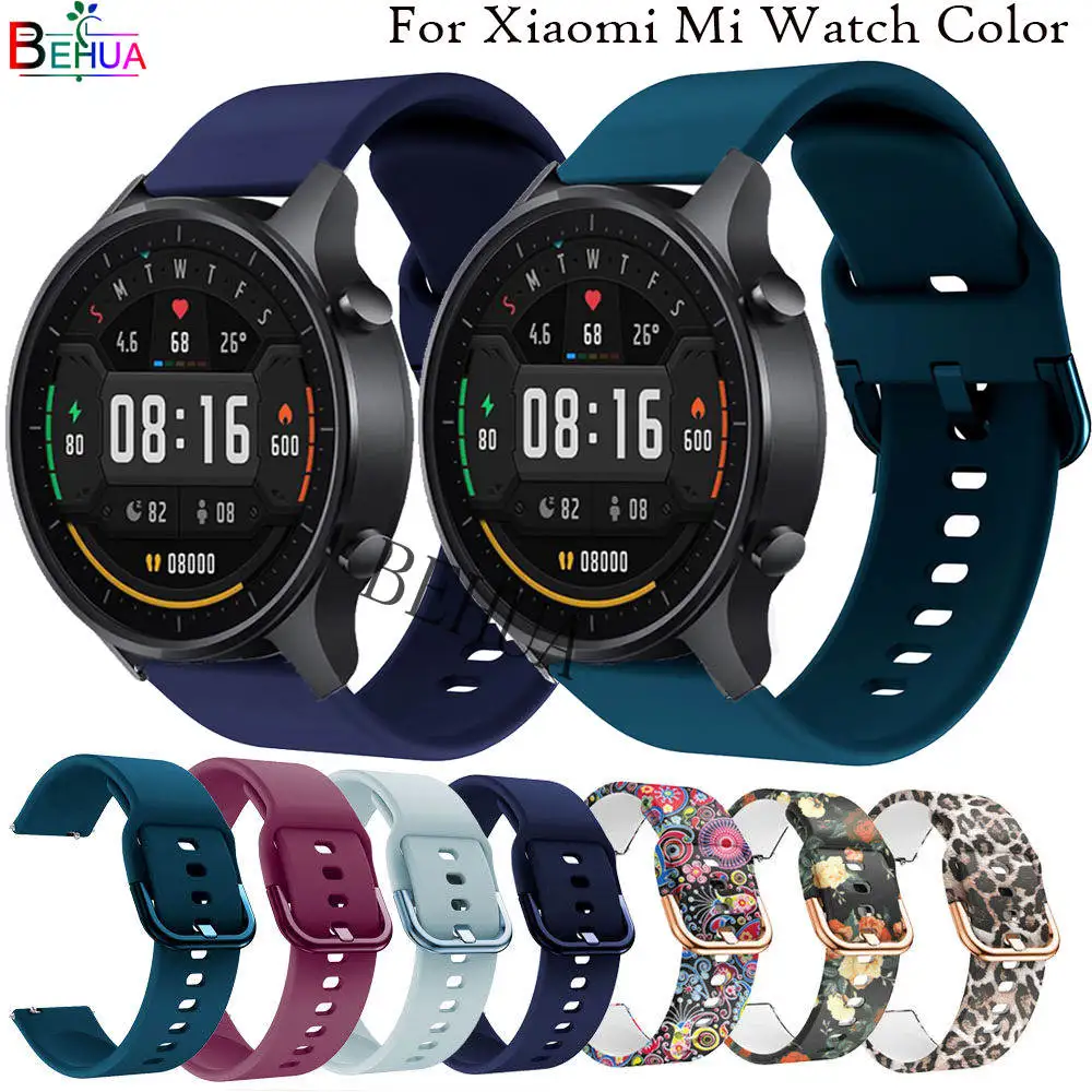 Top Trends: BEHUA WatchBand 22MM Strap For Xiaomi Mi Watch Color Silicone SmartWatch Wriststrap Bracelet Accessories For Amazfit GTR 2e Belt Shoppable Styles