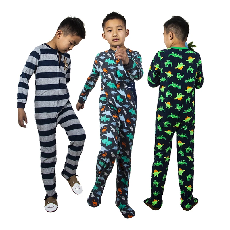 Top Trends: Children's Polar Fleece Boys And Girls One-piece Romper With Feet One-piece Romper Warm Pajamas Spring, Autumn And Winter Feet Shoppable Styles