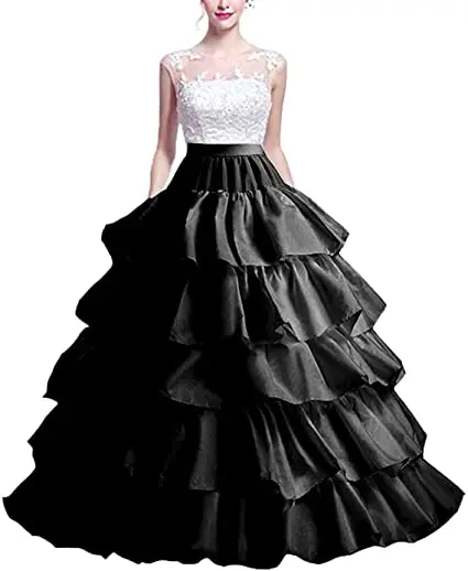 Top Trends: Sensual Looking Fancy Clingy Women 4-Hoop Wedding Petticoat Skirt Quinceanera Ball Gown Shoppable Styles