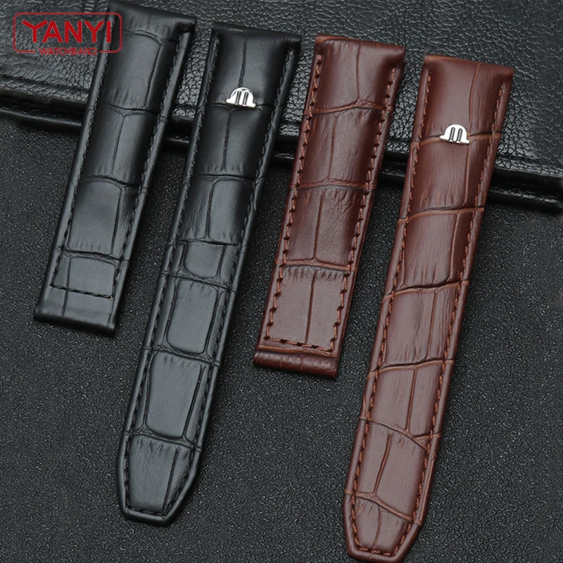 Top Trends: Genuine Leather Watch Strap 20mm 22mm For MAURICE LACROIX Watchband Folding Buckle Leisure Business Cow Leather Bracelet Shoppable Styles