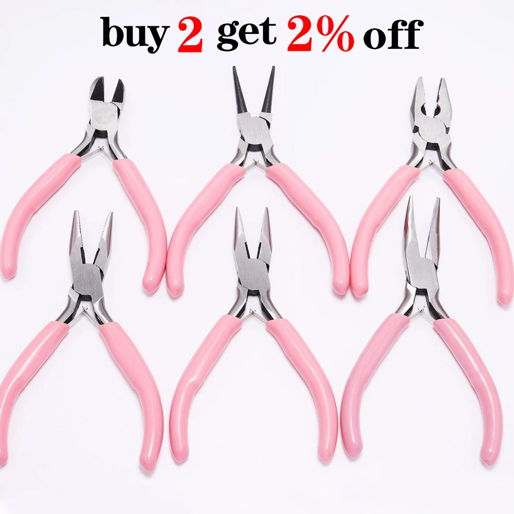 Top Trends: Pink End Cutting Wire Pliers Equipment Multifunctional Hand Tools Jewelry Pliers Fit Beadwork Repair Beading DIY Handmade Making Shoppable Styles - Image 2