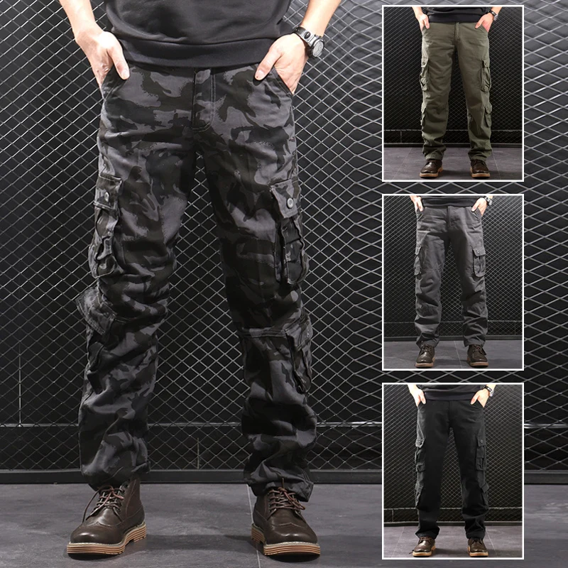 Top Trends: Men's Tactical Military Pants Camouflage Cargo Pants High Quality Sports Joggers Loose Baggy Camo Male Hiking Trousers Shoppable Styles