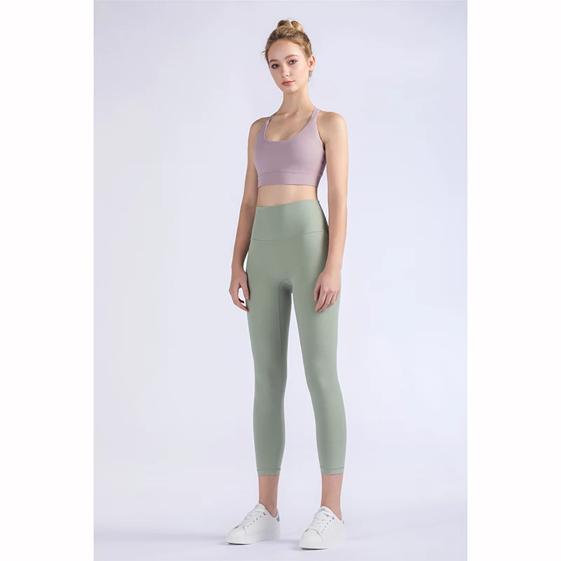 Top Trends: Vnazvnasi 2023 Hot Sale New Arrival Skin-Friendly Female Yoga Leggings Solid Color High Waist Outside Running Pants Calf-Length Shoppable Styles