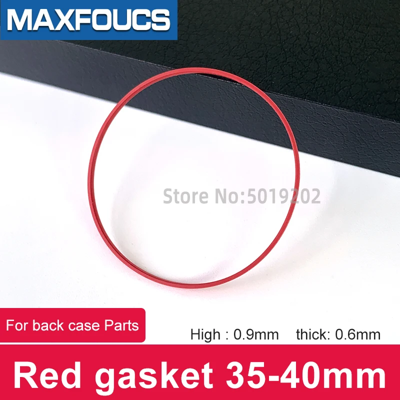 Top Trends: Red Gasket O Ring 35-42mm Dia 0.9mm High 0.6mm Thick Plastic Gasket For Back Case Caseback O-Ring Parts For TISSOT Brand Shoppable Styles