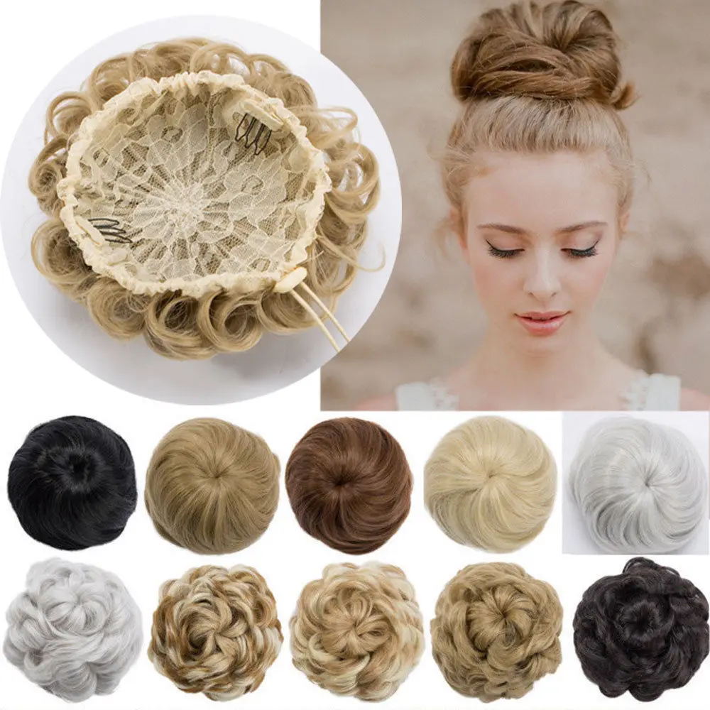 Top Trends: Snoilite Synthetic Drawstring Clip In Chignon Hair Bun Bun Hair Piece Drawstring Updo Hair Buns Women Curly Chignon Hair Shoppable Styles