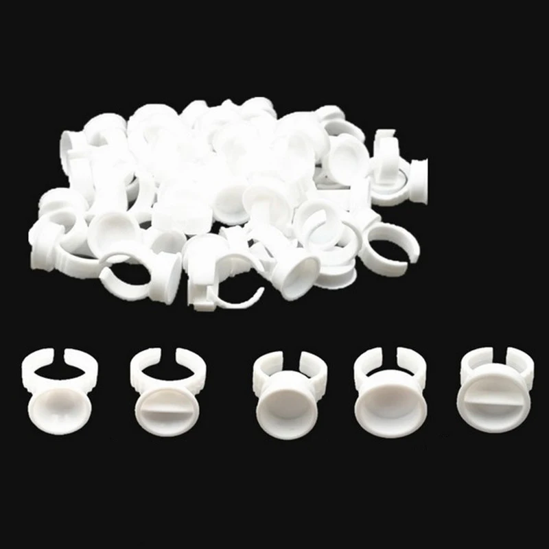 Top Trends: 30pcs Plastic Tattoo Ink Ring For Eyebrow Permanent Makeup All Sizes White Tattoo Ink Holders Tattoo Accessory Tattoo Supply Shoppable Styles