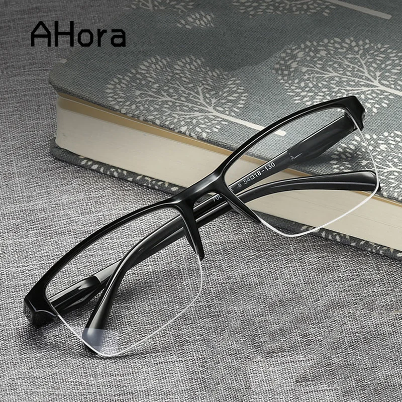 Top Trends: Ahora Ultralight Square Half Frame Reading Glasses Presbyopic Glasses Men Women + 0.25 0.5 0.75 1 1.25 1.5 1.75 2 2.25 2.5 2.75 3 Shoppable Styles