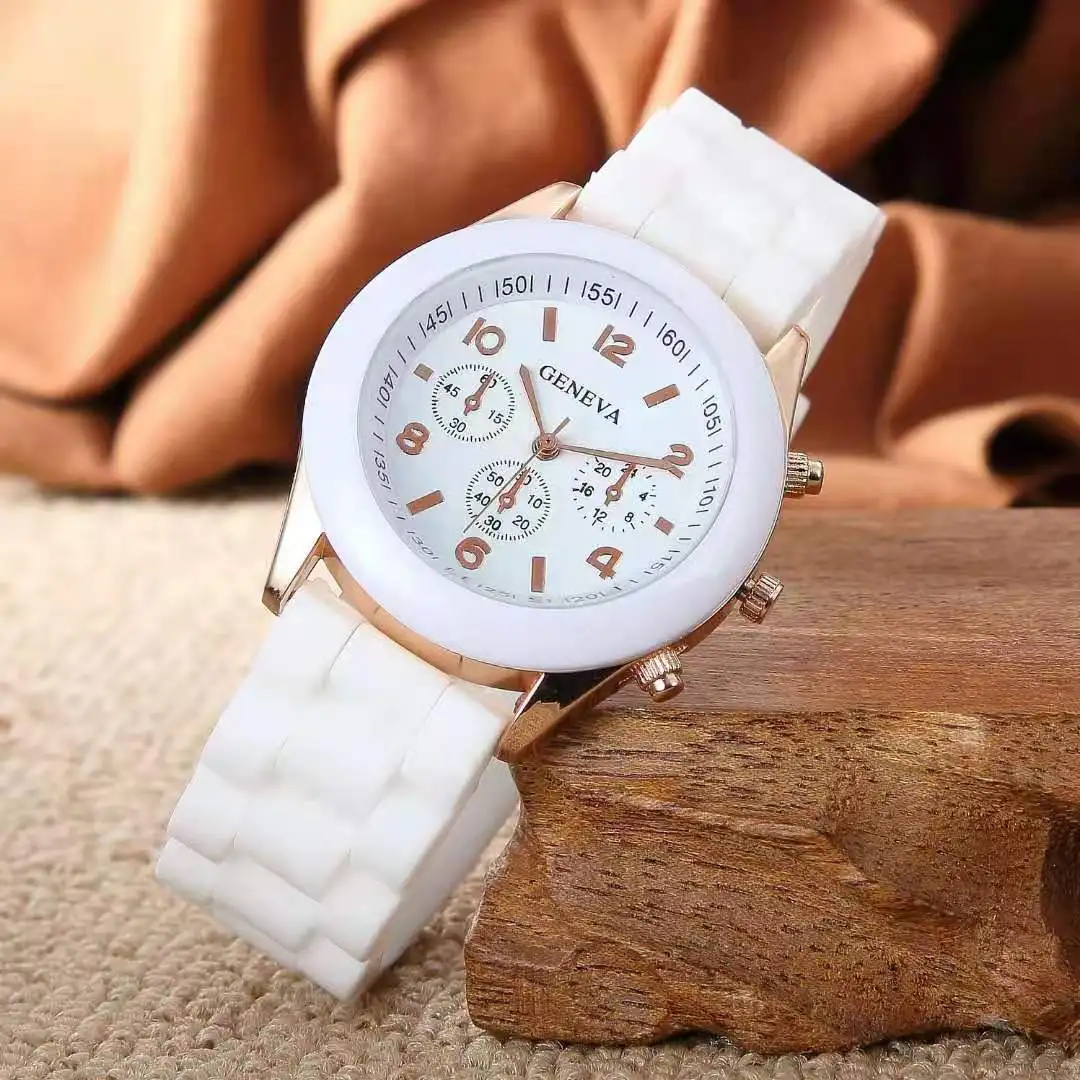 Top Trends: Stylish Casual Imitation Three Eye Ladies Environmentally Friendly Silicone Watchband Quartz Watch Jelly Retro Women Clock Shoppable Styles