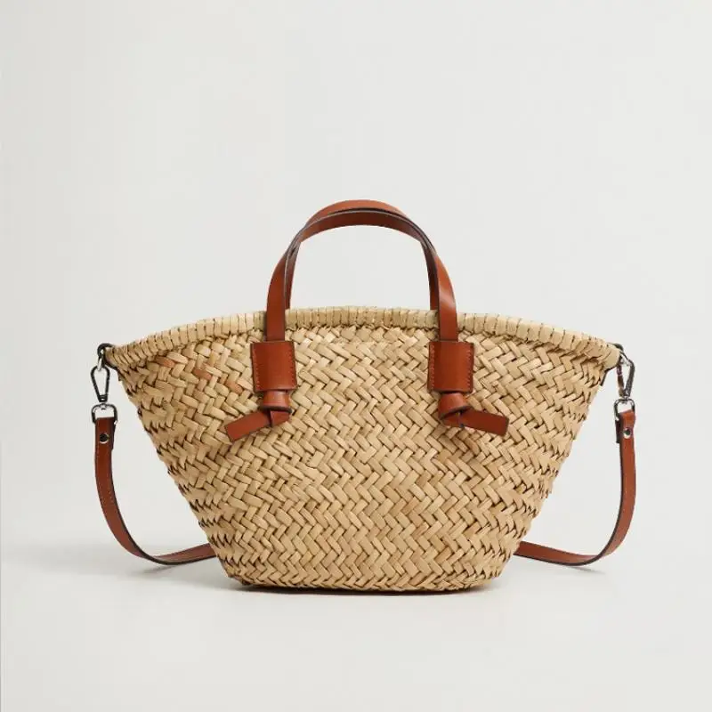 Top Trends: Casual Wicker Woven Basket Bags Rattan Women Handbags Summer Beach Straw Large Capacity Tote Big Shoulder Crossbody Bag 2024 Shoppable Styles