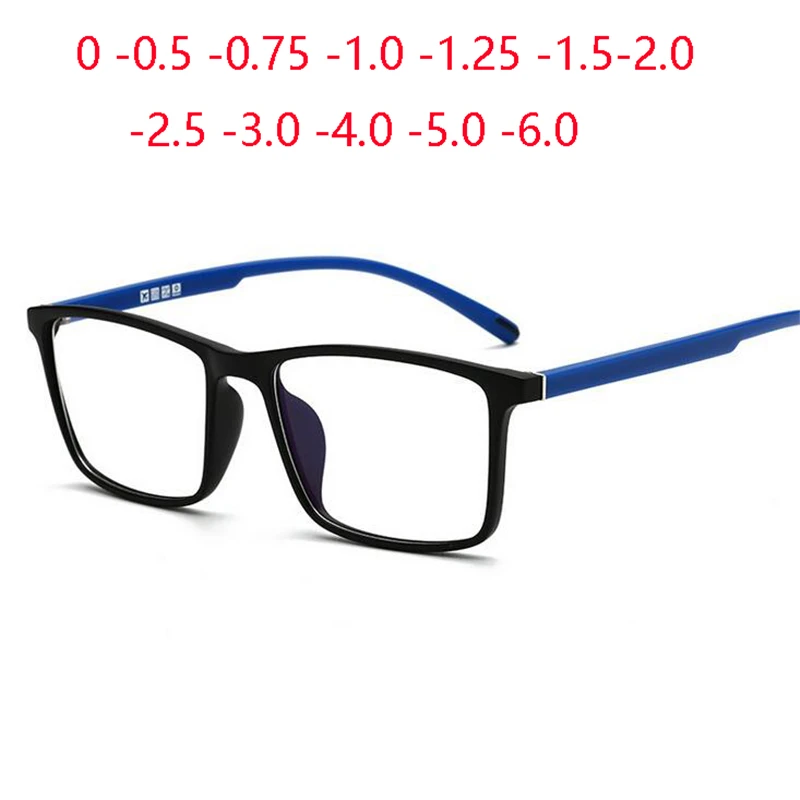 Top Trends: 0 -0.5 -0.75 -1.0 To -6.0 Minus Degree TR90 Square Prescription Eyeglasses Women Men Ultralight Business Computer Optical Glasse Shoppable Styles