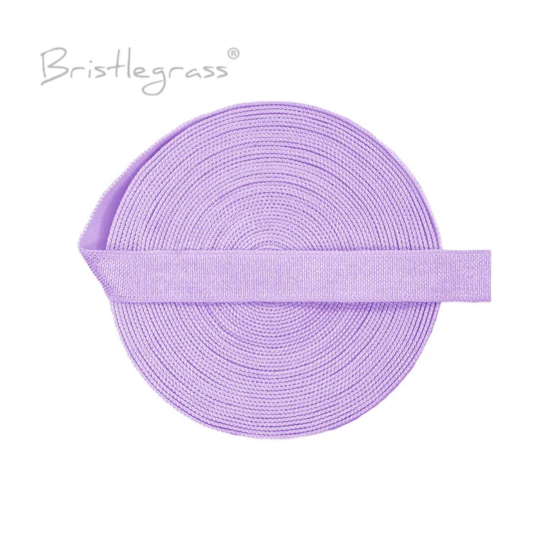 Top Trends: BRISTLEGRASS 2 5 10 Yard 3/8" 10mm Solid Shiny Non-foldover Elastics Spandex Satin Bands Headband Bra Strap Lingerie Sewing Trim Shoppable Styles