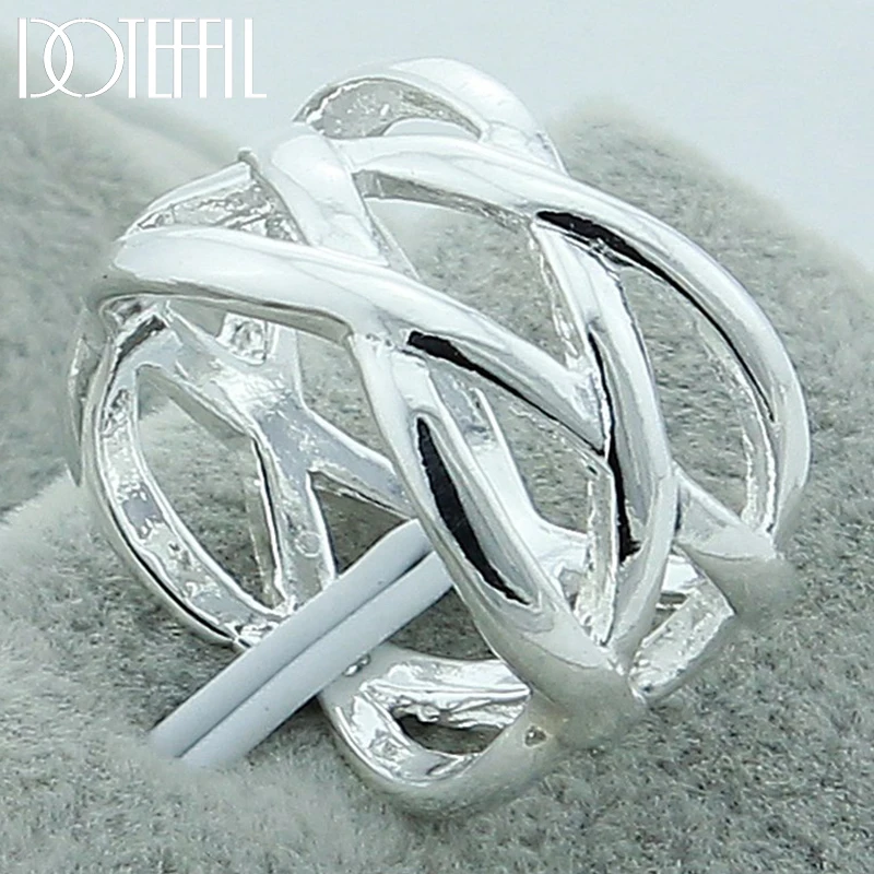 Top Trends: DOTEFFIL 925 Sterling Silver Cross Intertwined Ring For Women Wedding Engagement Party Fashion Charm Jewelry Shoppable Styles