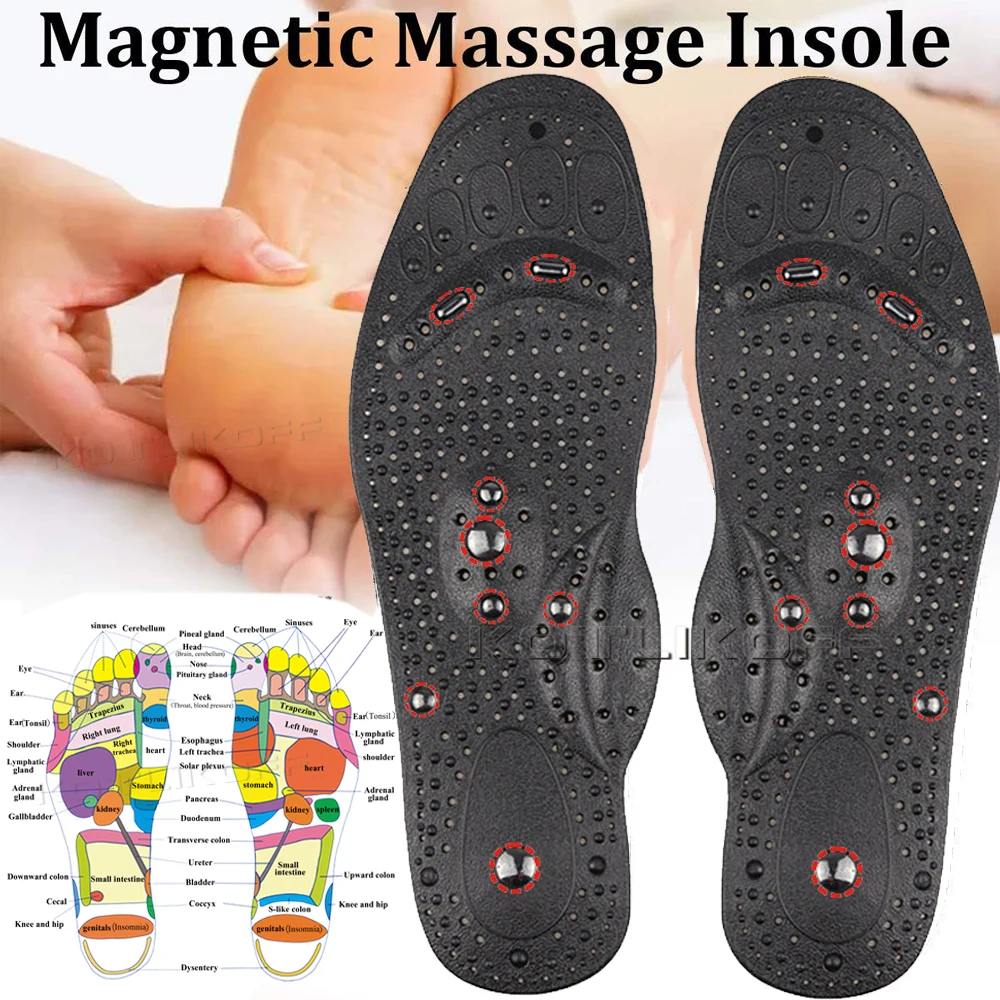 Top Trends: 1 Pairs Magnetic Therapy Massage Insoles For Feet Unisex Weight Loss Promote Blood Circulation Foot Magnet Health Care Shoe Pads Shoppable Styles