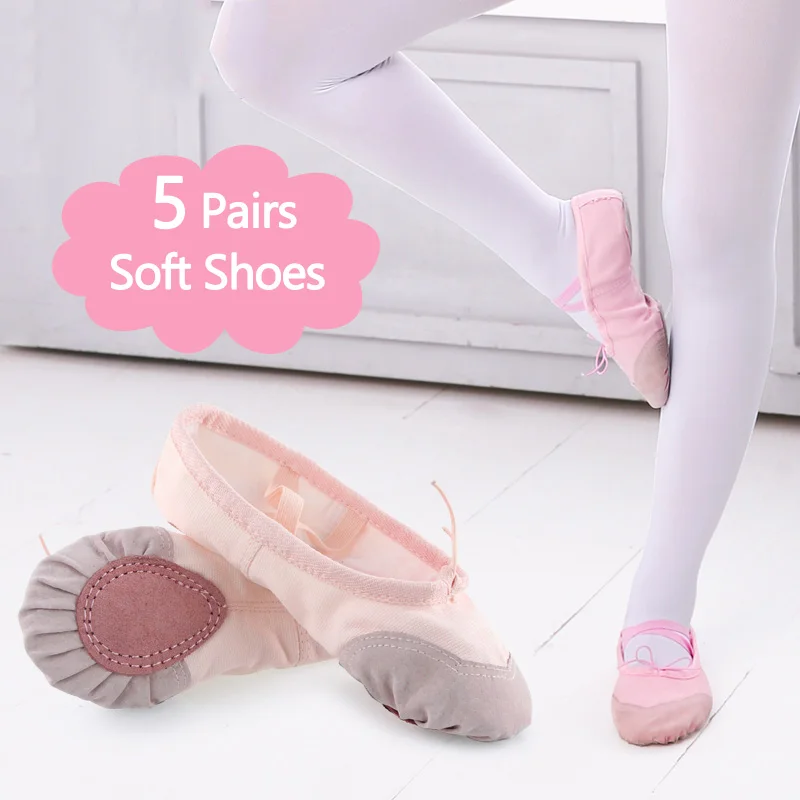 Top Trends: Ballet Shoes Kids Girls Gymnastics Shoes Ballerina Flat Shoes Women Flats Ballet Shoes For Dancing 5 Pairs Shoppable Styles