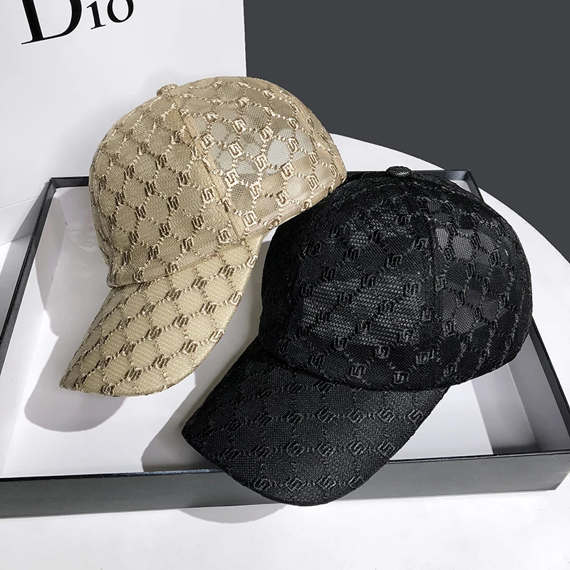 Top Trends: 2021 New Best-selling Hat Summer Thin Hollow Mesh Ladies Caps Net Red The Same Fashion All-match Tide Brand Baseball Cap Shoppable Styles