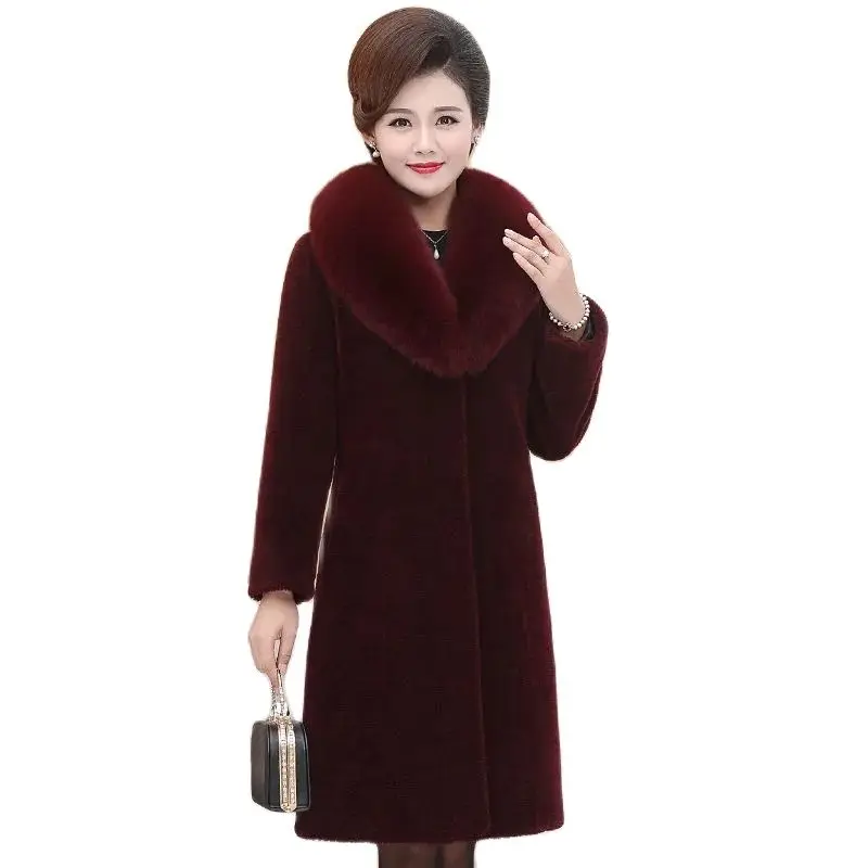 Top Trends: Imitation Fox Fur Collar Fake Mink Velvet Coat Is Thin Fur Coat Women Long Imitation Mink Jacket Women Autumn Winter Thickening Shoppable Styles