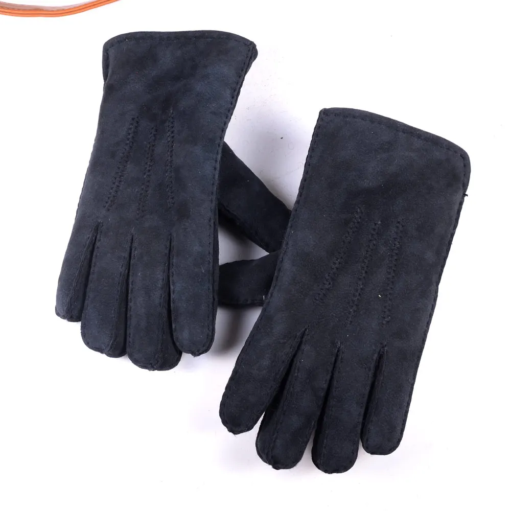 Top Trends: Men&#039;s 100% Genuine Fur Shearling Real Leather Sheepskin Thicker Winter Warm Short Gloves Shoppable Styles