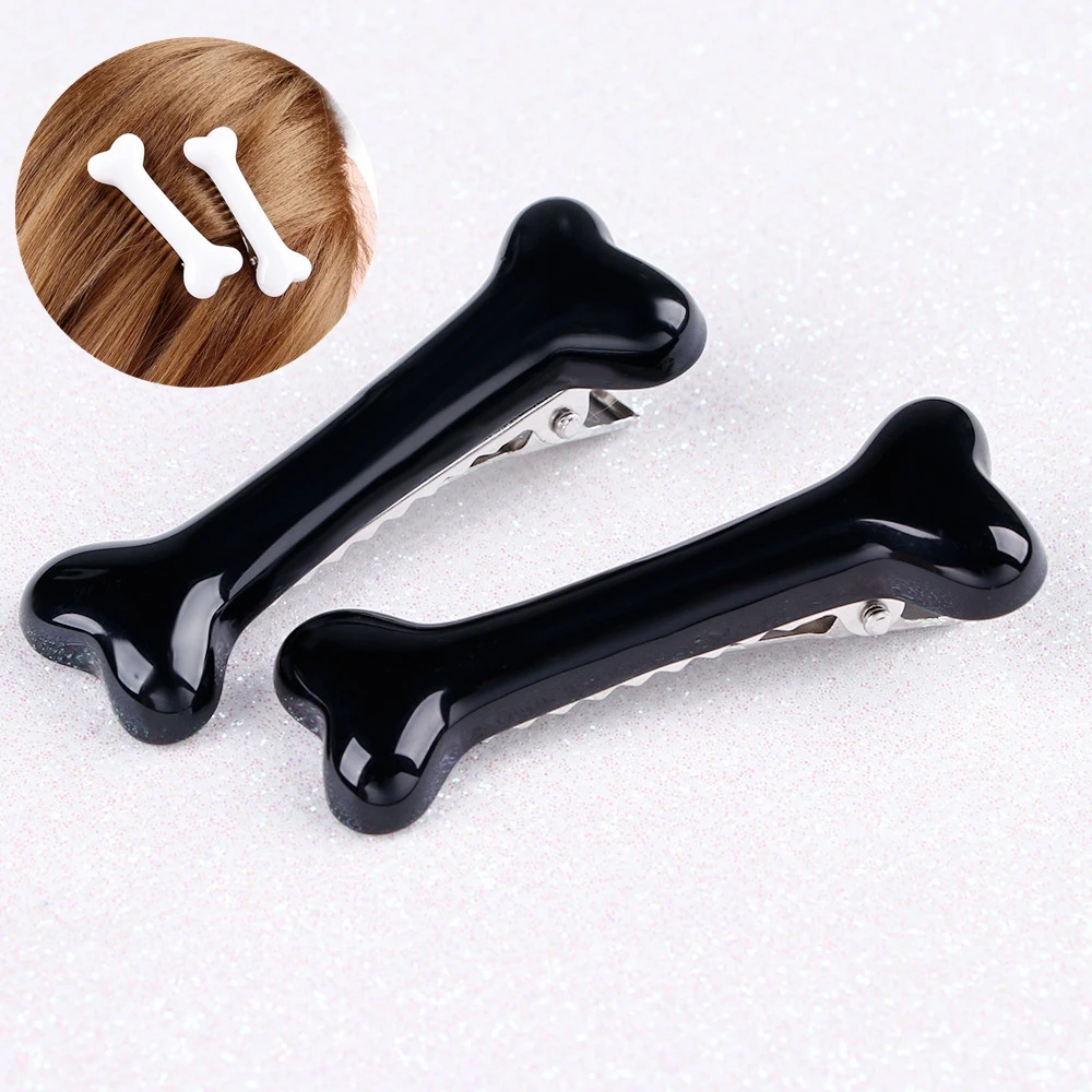 Top Trends: 2 Pcs Women Dog Bone Design Hairpin Fashion Creative Popular Hair Clips Girls Charm Lovely Barrettes Styling Tools Accessories Shoppable Styles