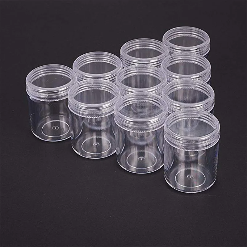 Top Trends: 10pcs Clear Plastic Bead Containers For Jewelry Packaging Nail Beads Tool Storage Rhinestone Bead Diamond Painting Box Gems Case Shoppable Styles