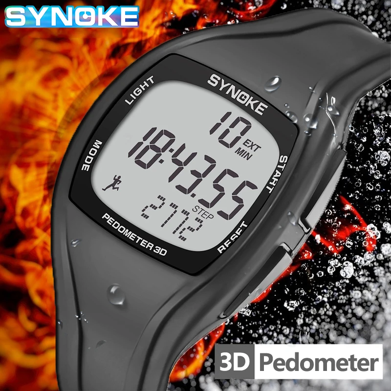 Top Trends: Pedometer Sports Watches SYNOKE 9105 Upgraded Electronic Digital Mens Watches 50M Waterproof LED Clock Male Relogio Masculino Shoppable Styles