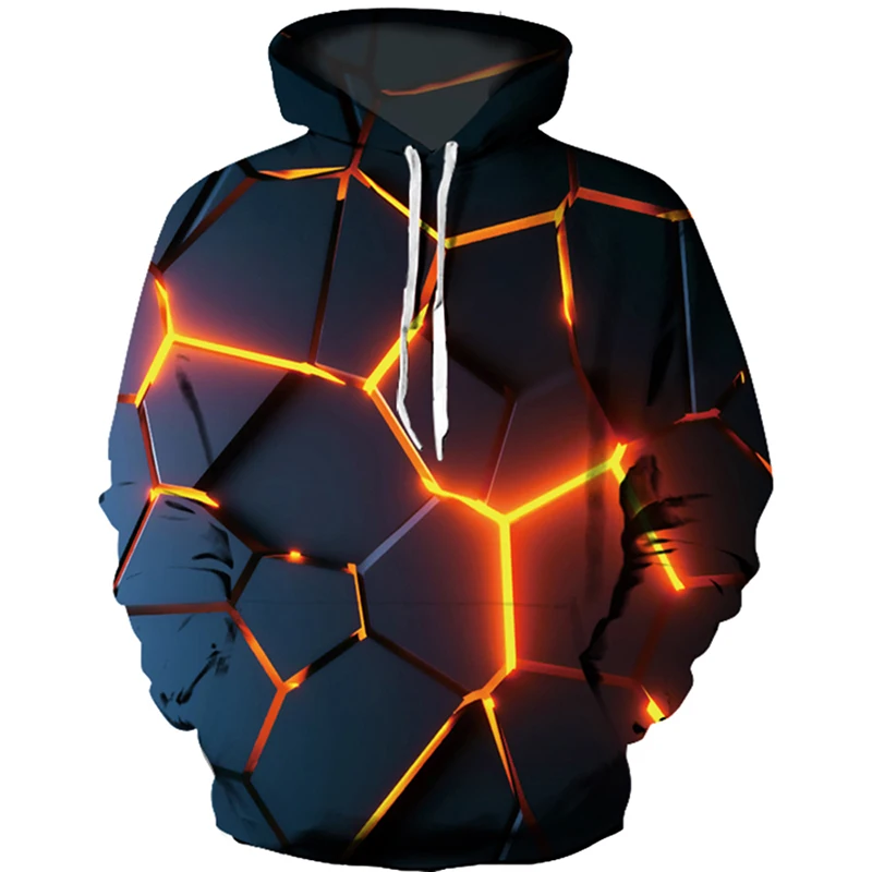 Top Trends: 2021 New Colorful Flame Hoodie 3d Fluorescence Sweatshirt Men / Women Autumn And Winter Coat Clothing Funny Jacket Black Hoodies Shoppable Styles