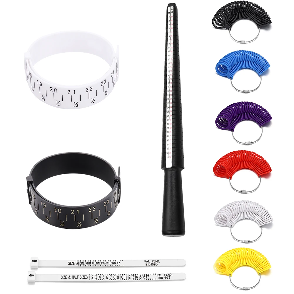 Top Trends: Professional Ring Bracelet Sizer Measuring Tools Mandrel Stick Finger Size Gauge For DIY Jewelry Making And Finger Measuring Shoppable Styles