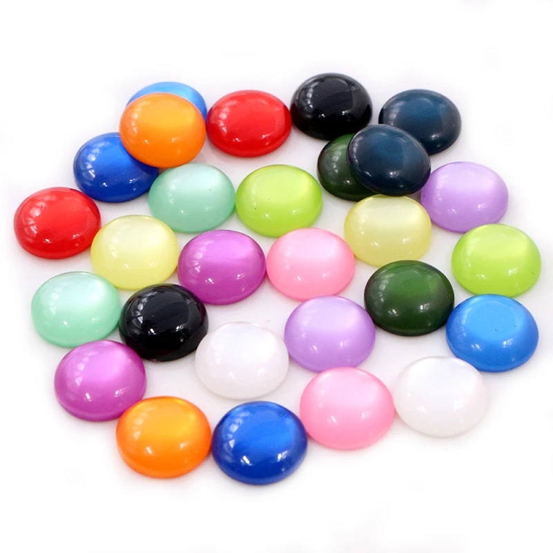 Top Trends: New Fashion Hot Sale 40pcs 8 10 12mm Mix Colors Flat Back Resin Cabochons Cameo Shoppable Styles