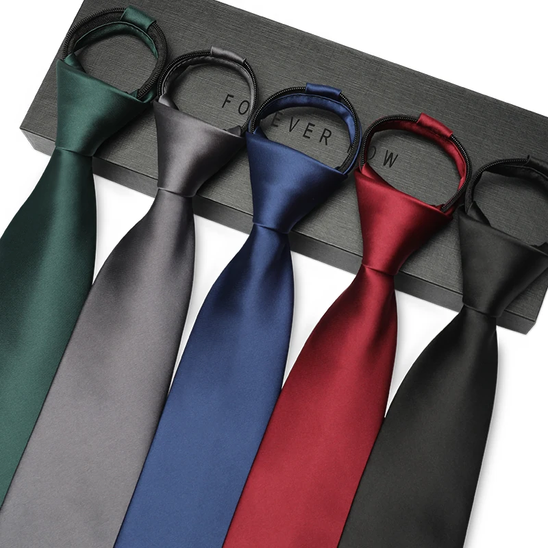 Top Trends: Brand New High Quality Zipper Tie For Men Fashion Formal 8.5 Wide Business Suit Necktie Male Work Wedding Party Cravate Gift Box Shoppable Styles