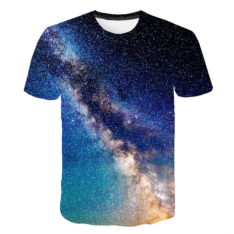 Top Trends: Vast Universe Galaxy Graphic T Shirts Summer Fashion Men&#039;s T-shirts With 3D Print Trend Handsome Casual O-Neck Hip Hop T-shirt Shoppable Styles