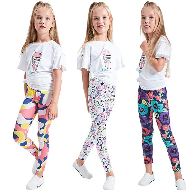 Top Trends: Leggings For Children Flower Printing Leggings Girls Pants Baby Girls Leggings For Kids Baby Clothes 2-16Y Shoppable Styles