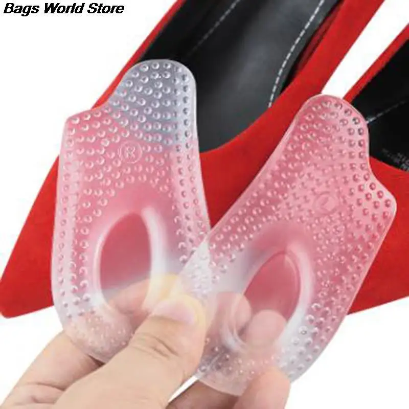 Top Trends: 1Pair Soft Silicone Gel Insoles Heel Cushion Soles Pain Relief Protectors Spur Support Shoe Pad Heel Foot Pads Feet Care Shoppable Styles