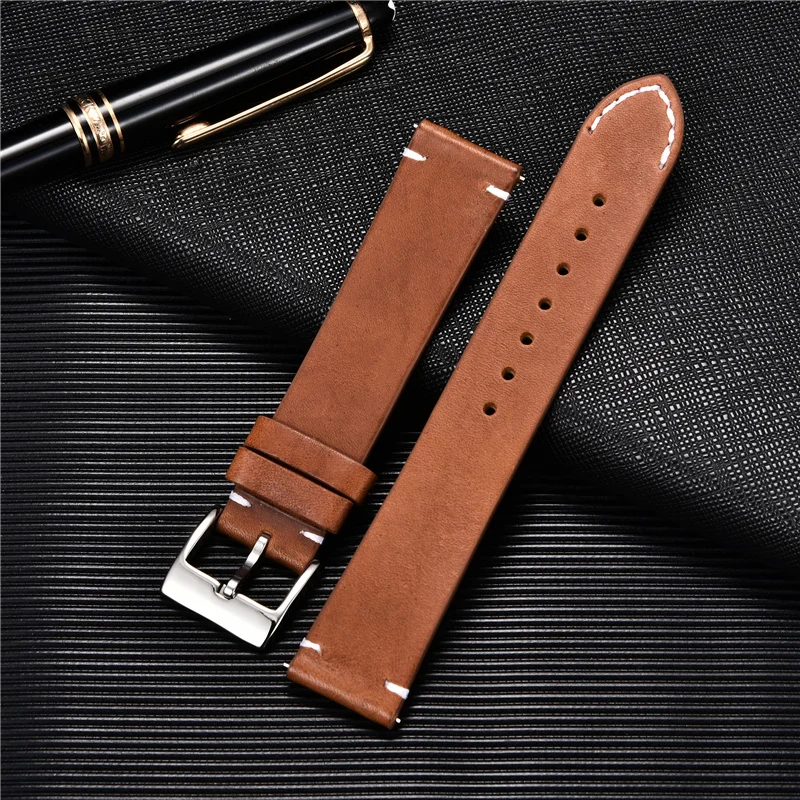 Top Trends: Quick Release Leather Watchbands 18mm 20mm 22mm 24mm Casual Belt Smart Watch Strap Soft Matte Bracelet Wrist Watch Band Shoppable Styles