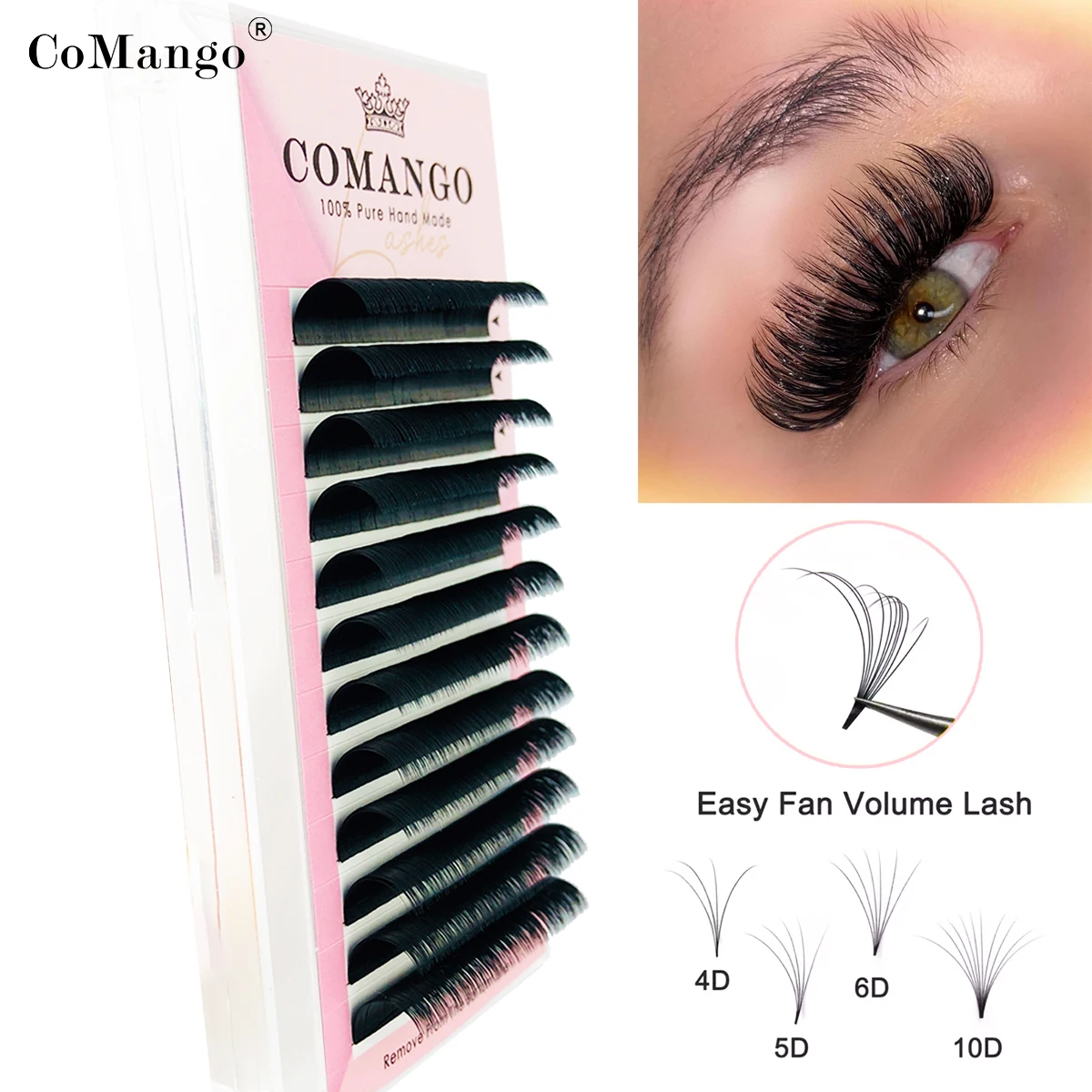 Top Trends: CoMango Easy Fan Lashes Extension DIY 2d / 3d / 4d / 10d Faux Mink Blooming Eye Lash Extensions 0.03 / 0.05 / 0.07 Makeup Lashes Shoppable Styles