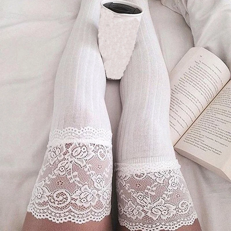 Top Trends: Women Socks Stockings Warm Thigh High Over The Knee Socks Long Cotton Lace Up Stockings Medias Sexy Stockings Thigh High Socks Shoppable Styles