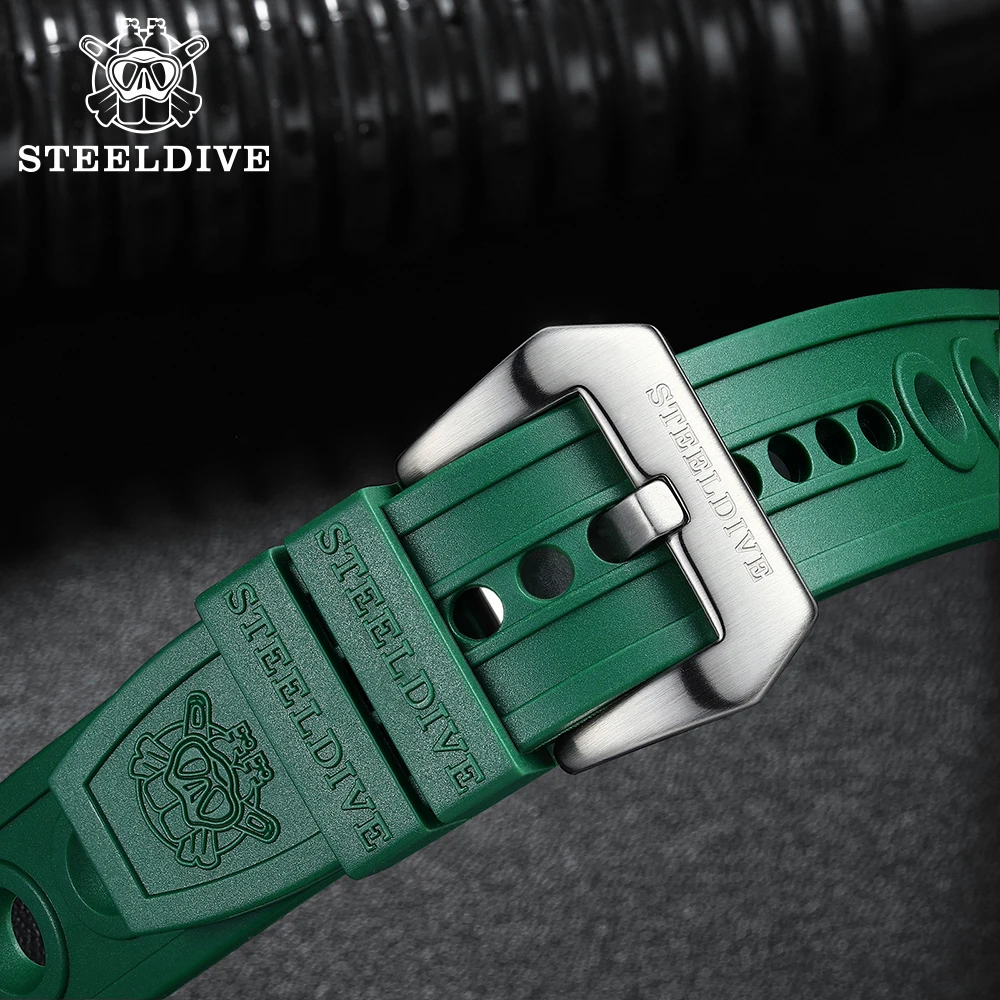 Top Trends: STEELDIVE Automatic Mechanical Strap 20mm Replacement Watch Bands Automatic Watch Bracelets Dive Watches Waffle Strap 20 / 22mm Shoppable Styles - Image 4