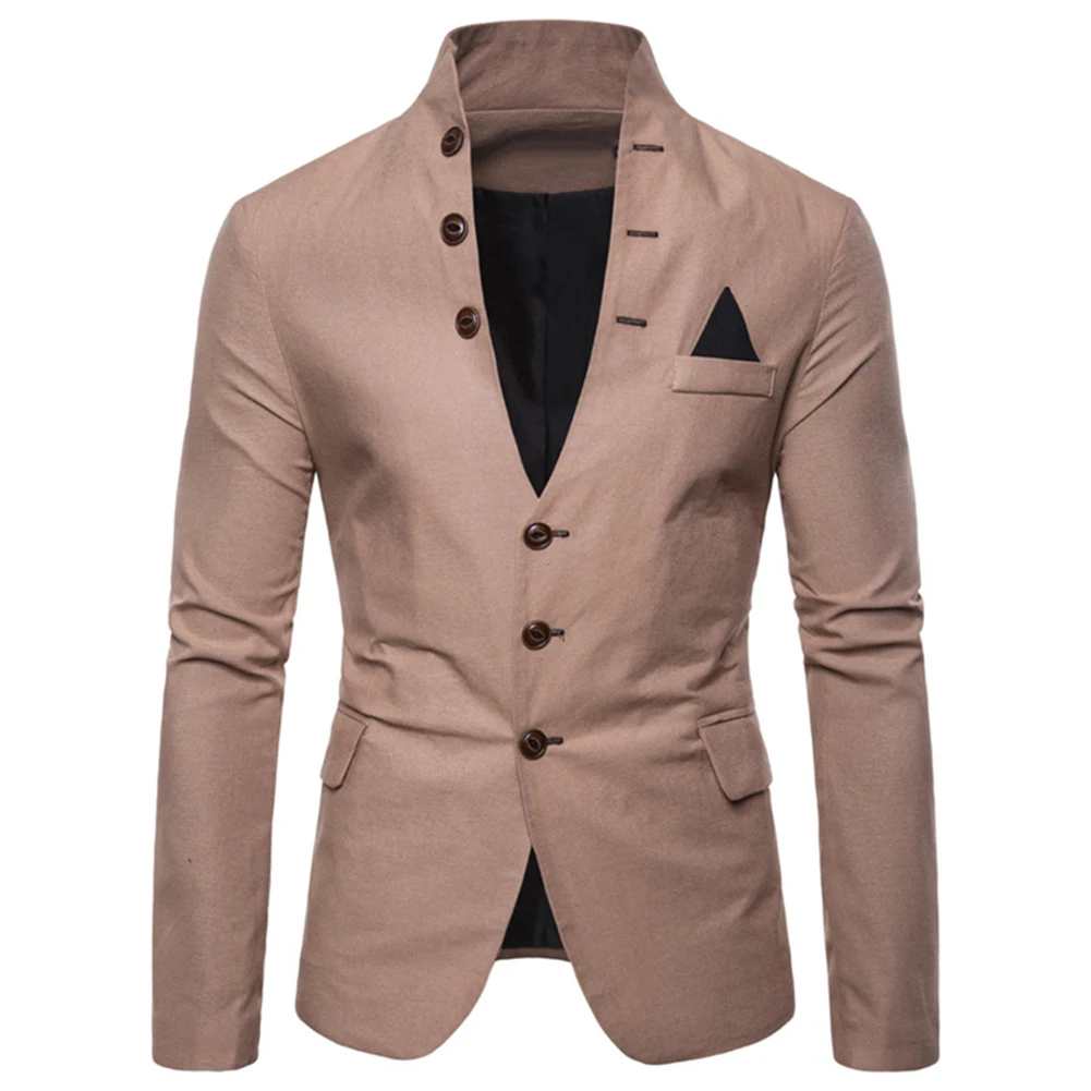 Top Trends: Men Sl-im Fits Social Blazer Spring Autumn Fashion Solid Wedding Dress Jacket Men Casual Business Male Suit Jacket Blazer Gentle Shoppable Styles - Image 3