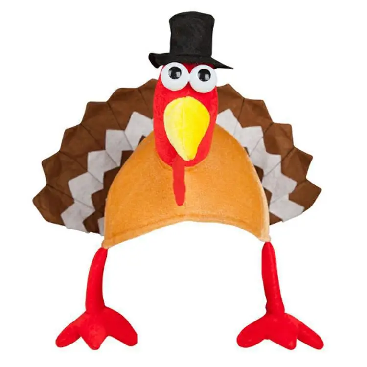 Top Trends: Turkey Thanksgiving Hat Novelty Cooked Chicken Bird Secret Santa Fancy Dress Funny Adults Hat Festival Costume Caps New Arrivals Shoppable Styles - Image 2